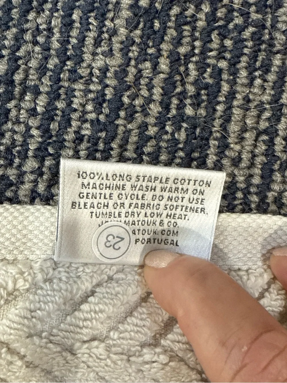 Matouk Seville Washcloth 12 X12 Marble Color Loose Braid Pattern 100% Cotton NWT